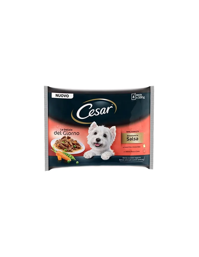 Gourmandises du Jour Chien César 4x100gr Sauce