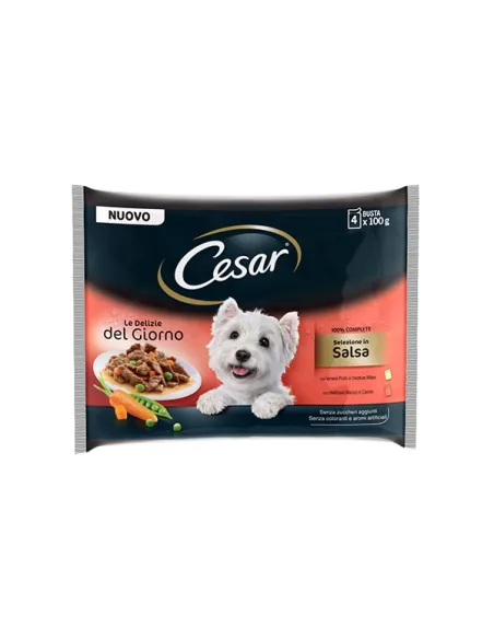 Gourmandises du Jour Chien César 4x100gr Sauce
