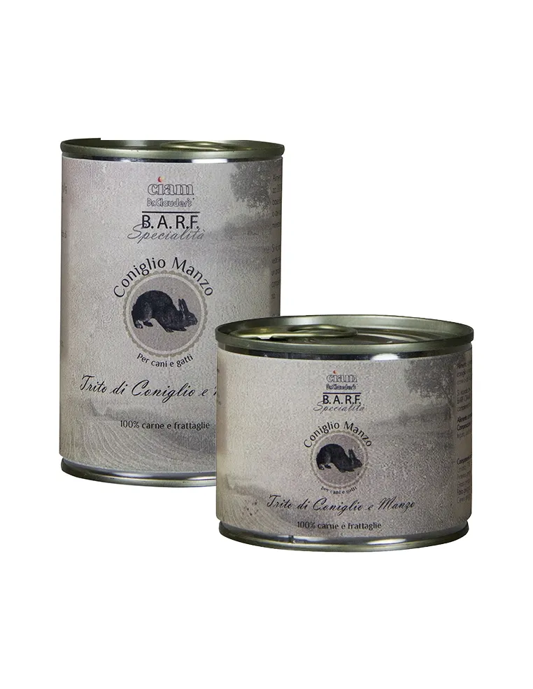 Dr.Clauder's Barf trito di coniglio e manzo 400 gr