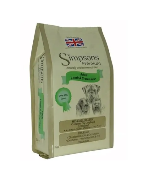 Simpsons Premium dog adult lamb and brown rice 2 kg