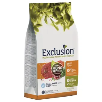 Exclusion Mediterraneo Cachorro Pequeño Ternera 500 Gr