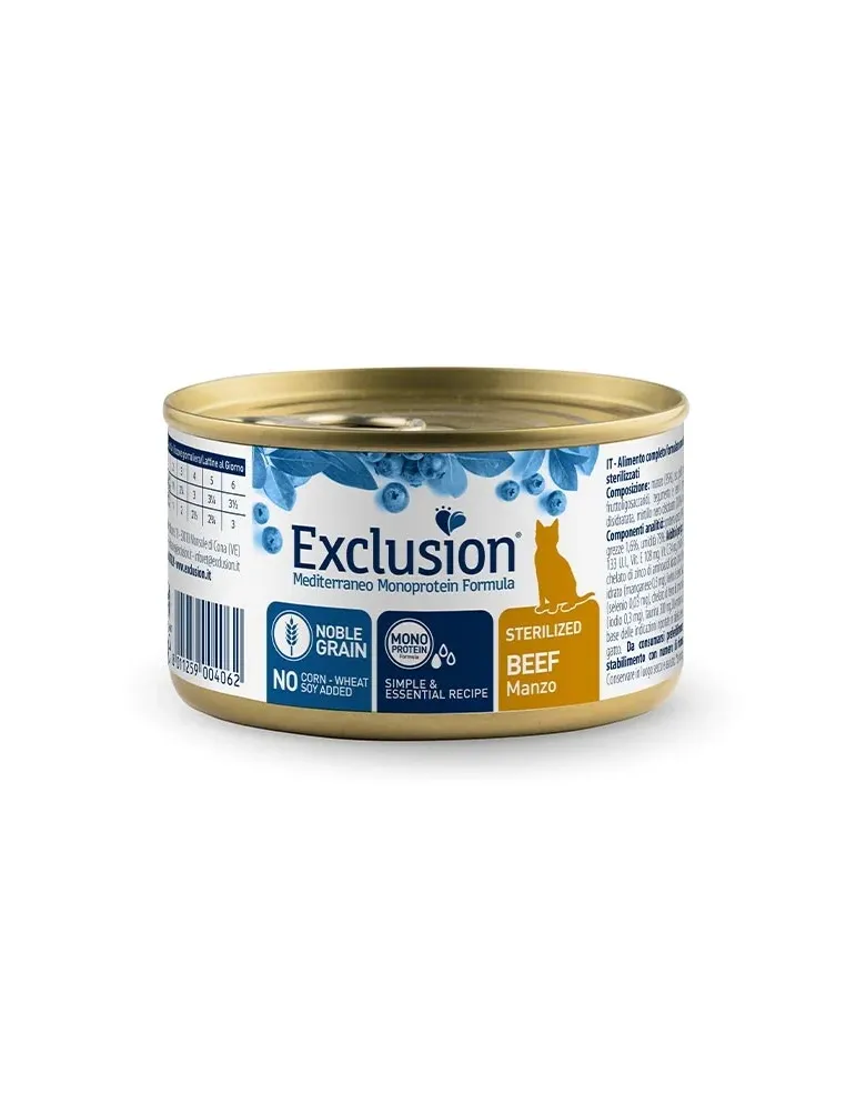 Exclusion Cat Noble Grain Sterilized Beef 85 Gr