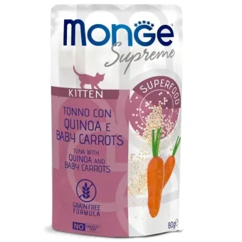 Monge Cat Supreme Kitten Tuna Quinoa Carrots 80 Gr