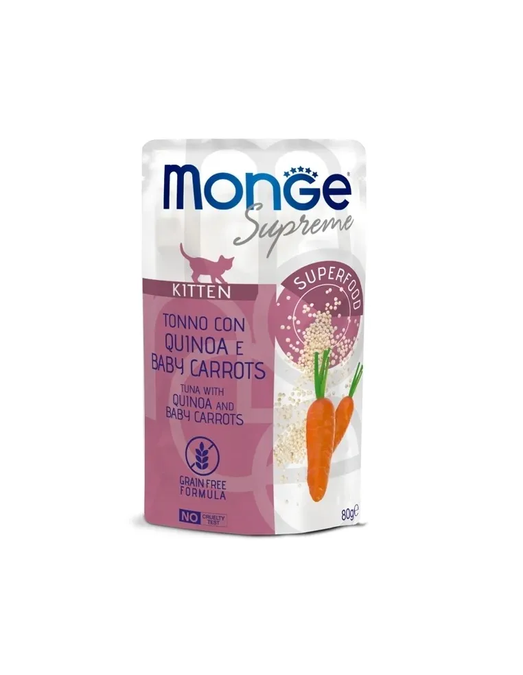 Monge Cat Supreme Kitten Tuna Quinoa Carrots 80 Gr
