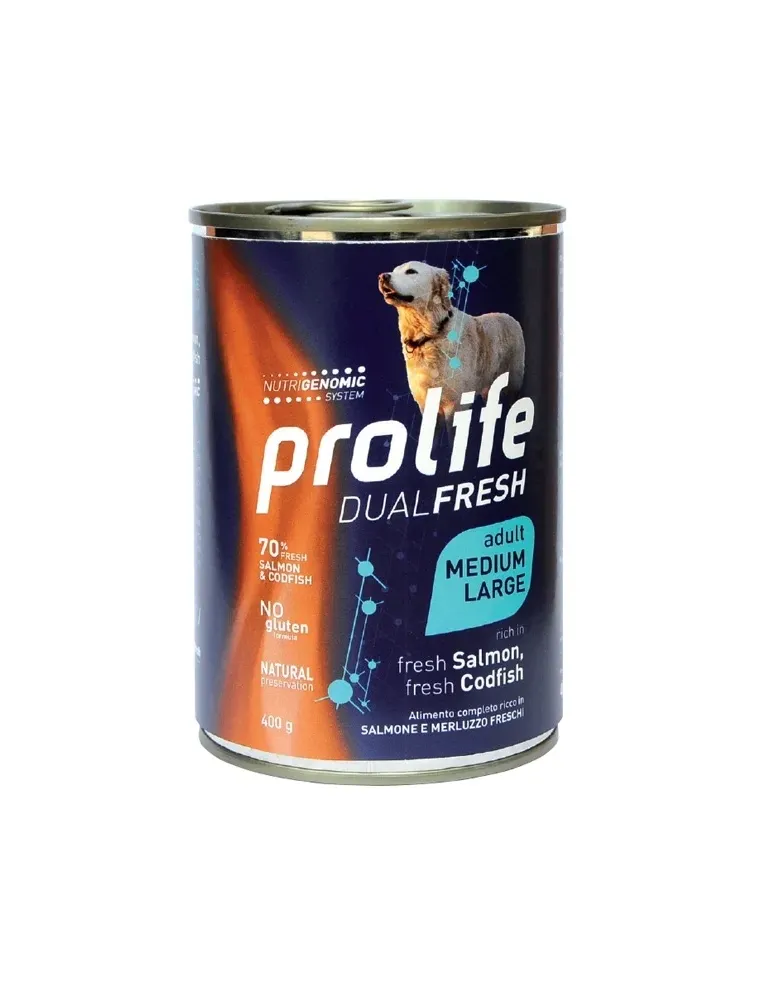 Prolife Dog Df Salmon&Codfish M/L 400g