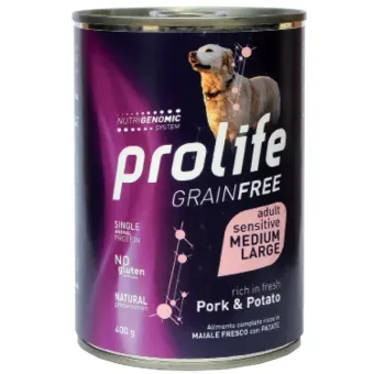 Prolife dog gf porc et pommes de terre 400 g