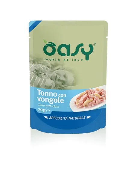 Oasy Cat Natural Tonno con Vongole Alimento Umido per Gatti 70g