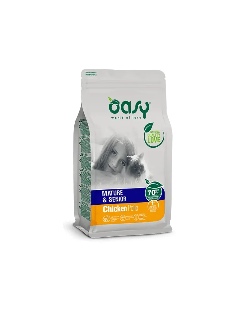 Oasy Dry Cat - Pollo Maduro Y Senior 300 Gr