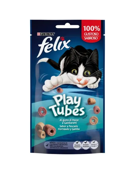 Felix Play Tubes Snack Gatto Gamberetti 50g