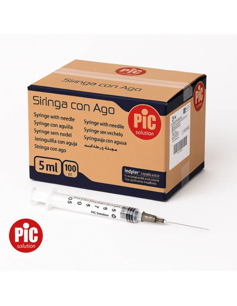 Siringa PIC 5 ml confezione da 100 pz