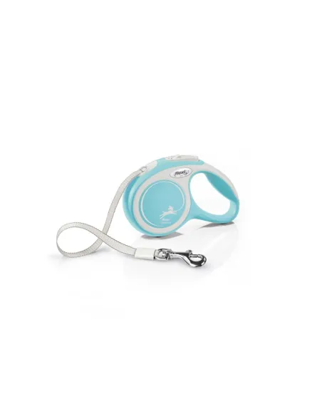 Guinzaglio Flexi New Comfort XS Fettuccia 3mt Azzurro