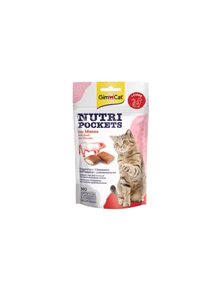 Gimcat Nutri Pockets con Manzo & Malto 60 gr