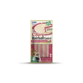 Ciao Churu Hairball Pollo Cat Snack 4x14g