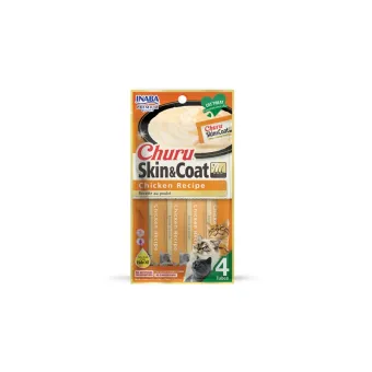 Cat Snack Ciao Churu Skin Coat Pollo 4x14g