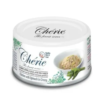 Cherie Skin Coat Pollo con Spinaci Salsa 80 g