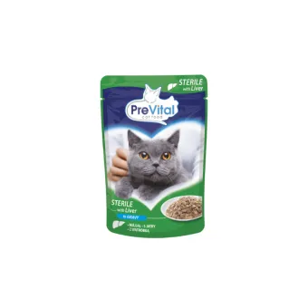 Cat Prevital Bocconi Steril Fegato Salsa 100 g Busta