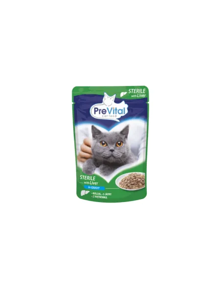 Cat Prevital Bocconi Steril Fegato Salsa 100 g Busta
