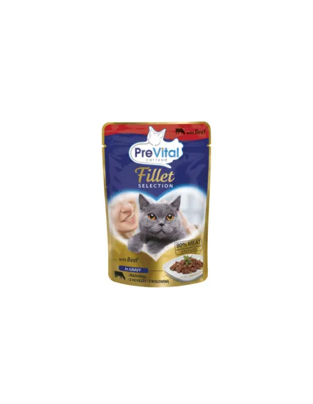 Cat Prevital Filetti Busta Gravy Manzo 85g