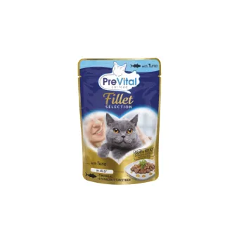 Cat Prevital Filetti 85g Busta Jelly Tonno
