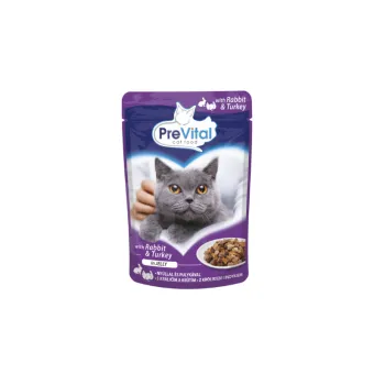 Cat Prevital Bocconi Coniglio e Tacchino in Jelly 100g Busta