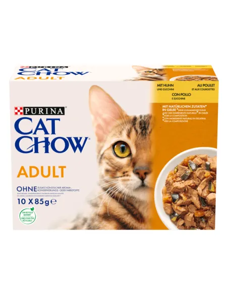 Cat Chow Adult Pollo e Zucchine 10x85g