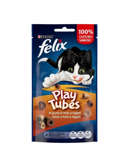 Felix Play Tubes Snack Gatto Pollo Fegato 50 g
