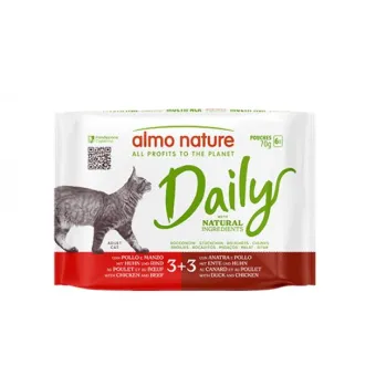 Almo Cat Multipack Pollo/Manzo-Pollo/Agnello 6x70g