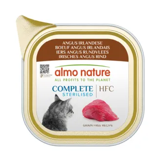 Almo Cat HFC Sterilised Vaschetta 85 g Manzo Angus