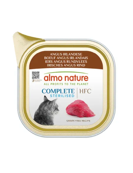 Almo Cat HFC Sterilised Vaschetta 85 g Manzo Angus