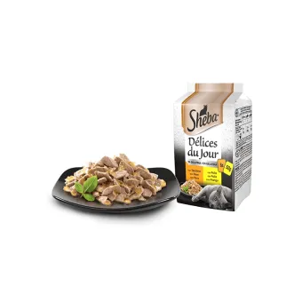 Sheba Delicata Pollo/Tac/C.Bia Gatto D.Dujour 6x50g
