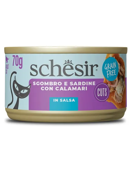 Schesir Cat Sgombro/Sardine/Calamari in Salsa 70 g Lattina