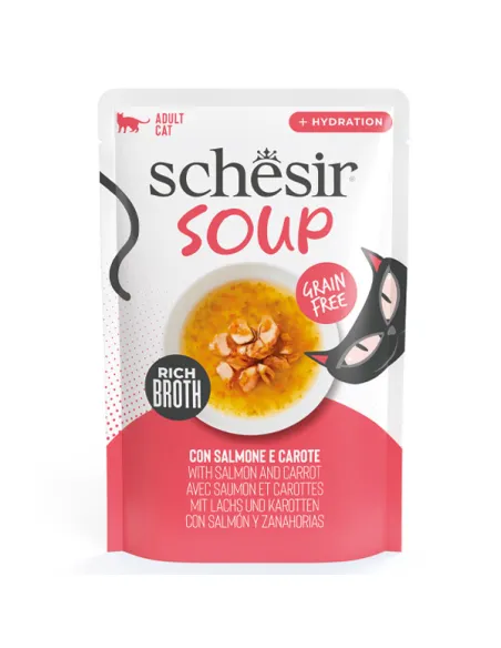 Schesir Cat Soup Salmone/Carote 40g