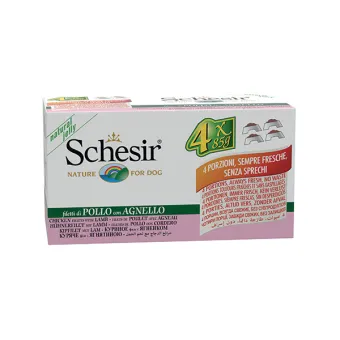 Schesir Dog Pollo e Agnello 4x85g Lattina