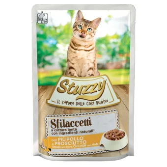 Stuzzy Cat Sfilaccetti Pollo/Prosciutto 85 gr