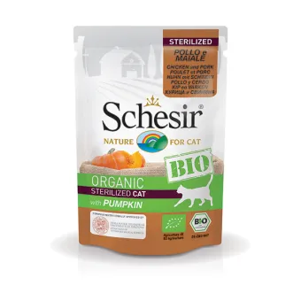 Schesir Cat Bio Pollo Maiale Zucca 85g Bst