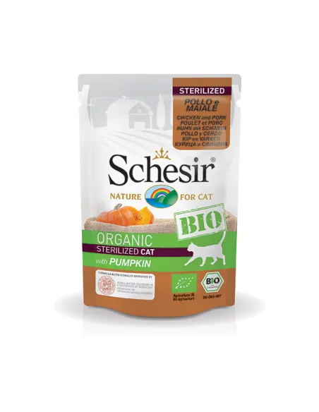 Schesir Cat Bio Pollo Maiale Zucca 85g Bst