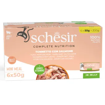 Schesir Cat Tonno Salmone 6x50g Lattina