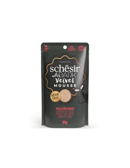 Schesir Cat Dark Velvet Mousse Pollo Manzo 80 g