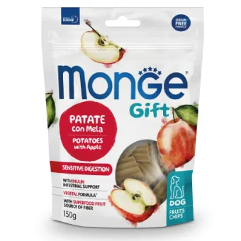 Monge Dog Giftchips Sensitive Patate Mela 150 gr