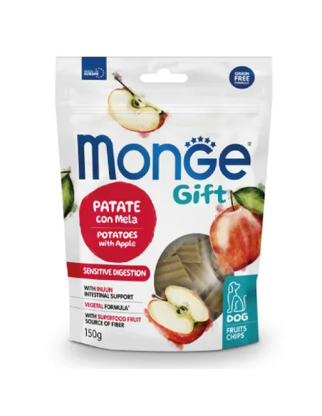 Monge Dog Giftchips Sensitive Patate Mela 150 gr