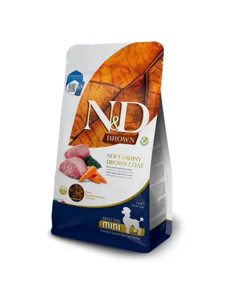 N&D Brown Agnello, Carota Adult Mini 5 kg