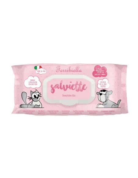 Dog/Cat Salviette 40pz Sensitive Bio ign50sen-box