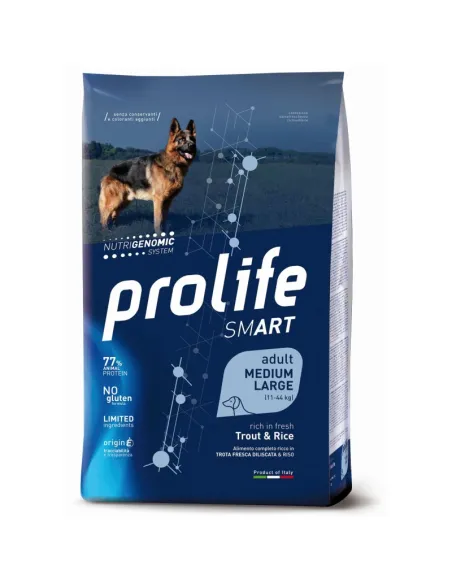 Dog Prolife Smart Adult Med/Large Trota Riso 12 kg