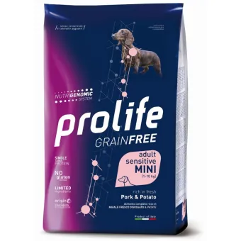Prolife Dog Grain Free Sensitive Adult Pork & Potato Mini...