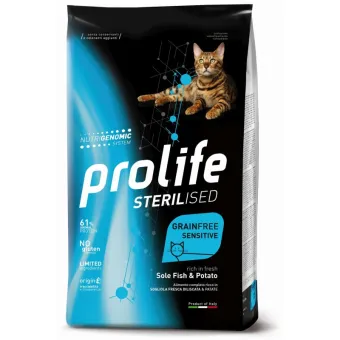Prolife Sterilised Grain Free Sogliola Patate Gatto 7 kg