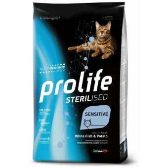 Prolife Cat Sterilised Sensitive Adult White Fish&Potato...