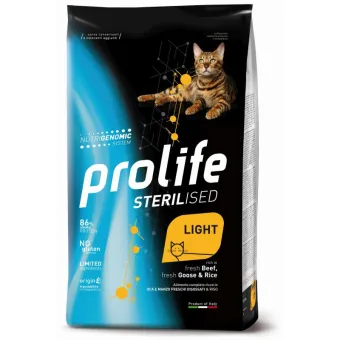 Prolife Cat Sterilised Light Oca Manzo Riso 1,5 kg