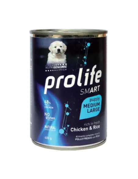 Dog Prolife Puppy Smart Pollo e Riso M/L 400g