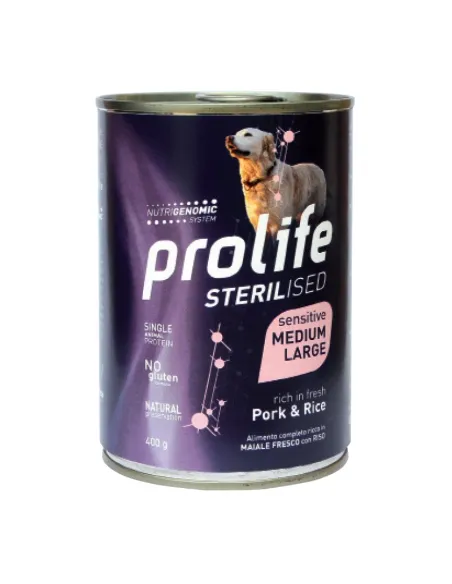Dog Prolife Sterilised Maiale e Riso M/L 400g