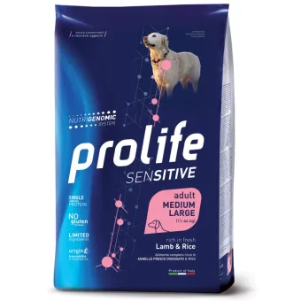 Prolife Dog Sensitive Adult Lamb&Rice Medium/Large 2,5 kg
